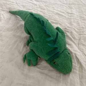 Vintage Folkmanis Iguana Puppet Plush Stuffed Animal Toy